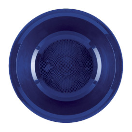 Assiette Plastique Réutilisable Creuse Bleu PP Ø195mm (600 Utés)