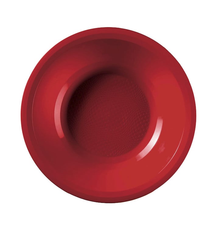 Assiette Plastique Réutilisable Creuse Rouge PP Ø195mm (600 Utés) Assiette Plastique Réutilisable Creuse Rouge PP Ø195mm (600 Utés)