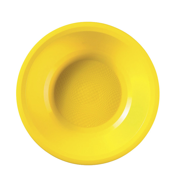Assiette Plastique Réutilisable Creuse Jaune PP Ø195mm (50 Utés) Assiette Plastique Réutilisable Creuse Jaune PP Ø195mm (50 Utés)