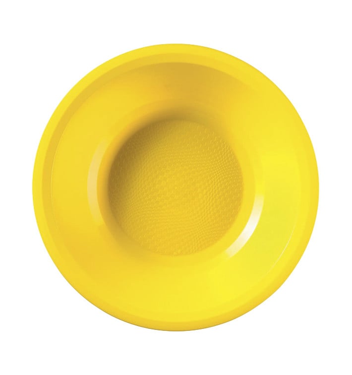 Assiette Plastique Réutilisable Creuse Jaune PP Ø195mm (600 Utés) Assiette Plastique Réutilisable Creuse Jaune PP Ø195mm (600 Utés)
