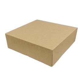 Boîte en Carton Kraft avec Rabat 28x28+10cm (25 Utés)
