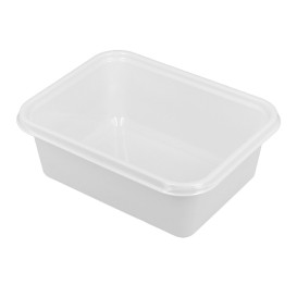 Boîte Plastique PS Blanc 127x91x42mm 300ml (1000 Unités)