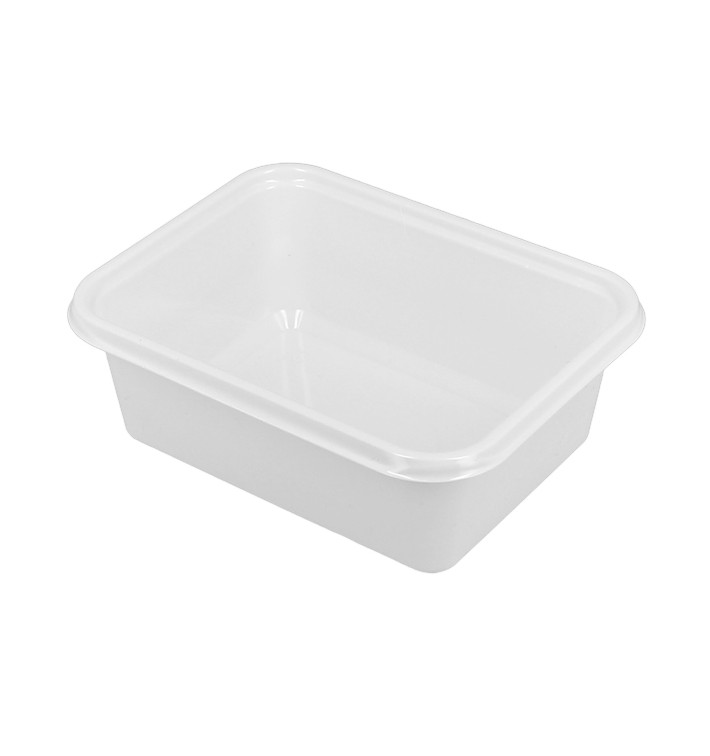 Boîte Plastique PS Blanc 127x91x42mm 300ml (1000 Unités) Boîte Plastique PS Blanc 127x91x42mm 300ml (1000 Unités)