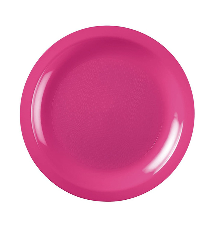 Assiette Plastique Réutilisable Plate Fuchsia PP Ø220mm (50 Utés) Assiette Plastique Réutilisable Plate Fuchsia PP Ø220mm (50 Utés)