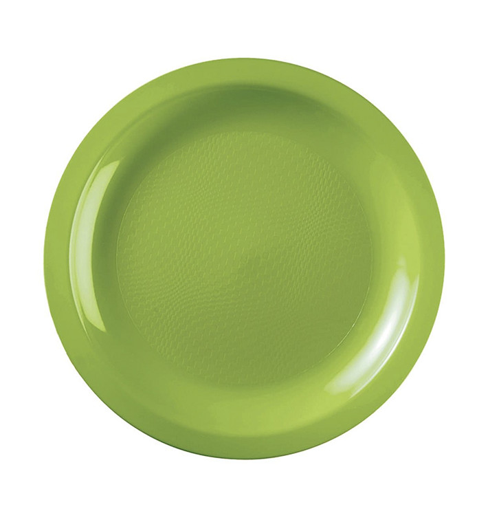 Assiette Plastique Réutilisable Plate Vert citron PP Ø220mm (25 Utés) Assiette Plastique Réutilisable Plate Vert citron PP Ø220mm (25 Utés)