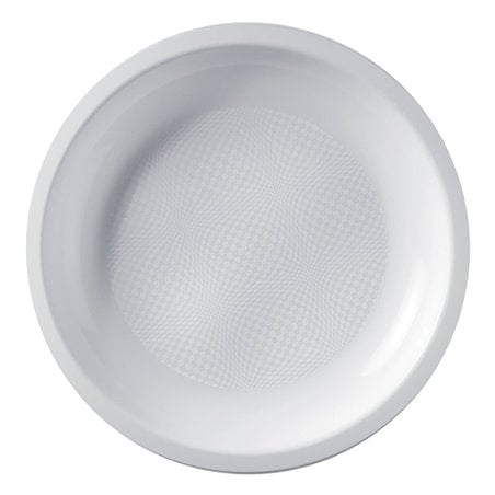 Assiette jetable blanche 13 x 20 cm de notre vaisselle jetable en carton  recyclable.
