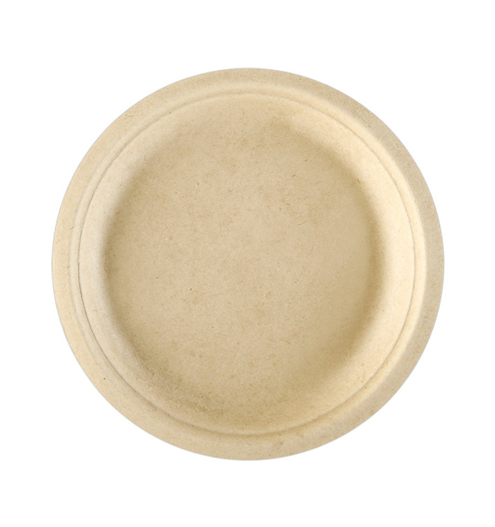 Assiette en Canne à Sucre Naturel Ø180mm (1000 Unités) Assiette en Canne à Sucre Naturel Ø180mm (1000 Unités)