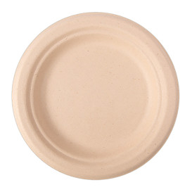 Assiette en Canne à Sucre Naturel Ø155mm (50 Unités)