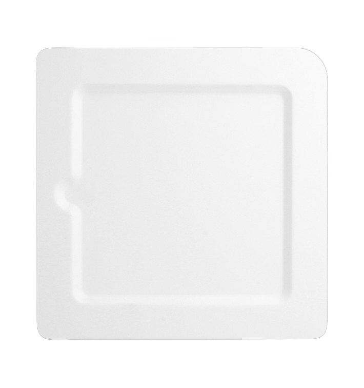 Assiette et Encoche Canne à Sucre Blanc 200x200mm (50 Utés) Assiette et Encoche Canne à Sucre Blanc 200x200mm (50 Utés)