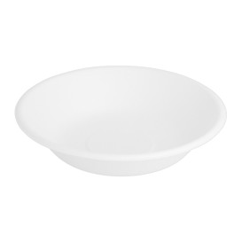 Assiette Creuse Canne à Sucre Blanc Ø160mm (50 Unités)