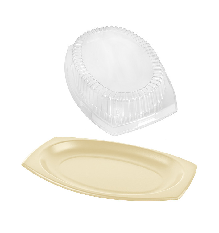 Assiette Thermique FOAM Miel avec Couvercle 230x180mm (125 Utés) Assiette Thermique FOAM Miel avec Couvercle 230x180mm (125 Utés)
