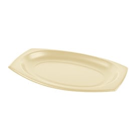 Assiette Thermique FOAM Miel avec Couvercle 230x180mm (125 Utés)