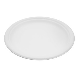 Assiette Bio en Canne à Sucre Blanc Ø260mm (50 Unités)