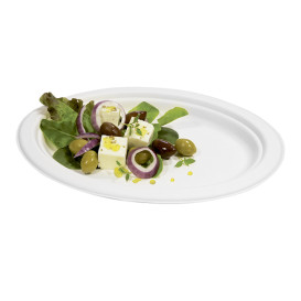 Plateau Bio en Canne à Sucre Blanc 260x190mm (50 Unités)