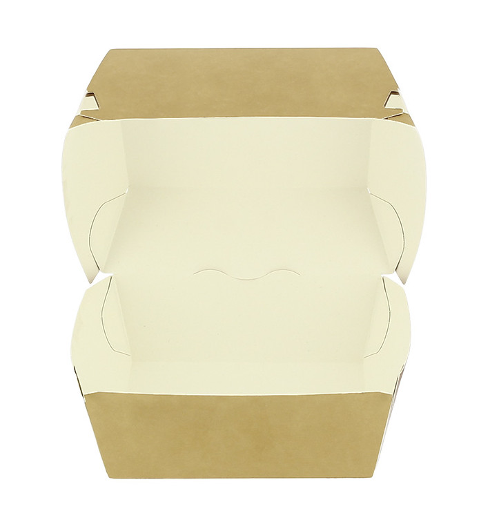 Boîte à Hamburger XXL Kraft Double Fermeture 13x13x9cm (50 Utés) Boîte à Hamburger XXL Kraft Double Fermeture 13x13x9cm (50 Utés)