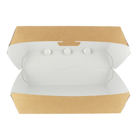 Boîte à Hamburger Kraft Géant 23x17,5x8cm (175 Utés)