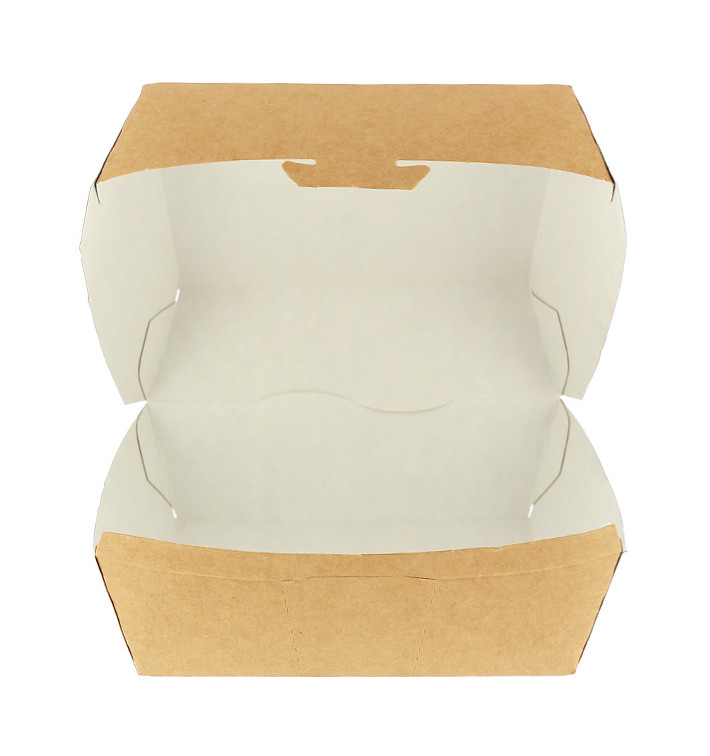 Boîte à Hamburger XXL Kraft 14,5x14,5x8 cm (25 Utés) Boîte à Hamburger XXL Kraft 14,5x14,5x8 cm (25 Utés)