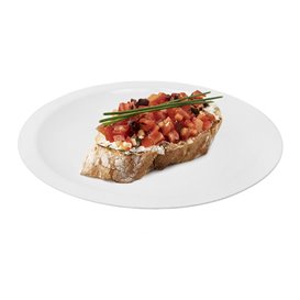 Assiette Plastique Réutilisable Plate Blanc PP Ø185mm (600 Utés)