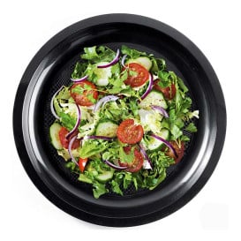 Assiette Plastique Réutilisable Noir PP Ø290mm (25 Utés)