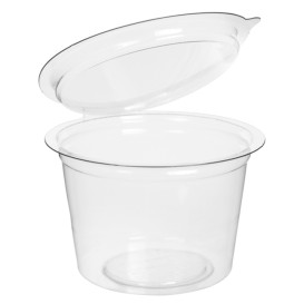 Pot Rond avec charnière APET Transparent 100ml (405 Utés)