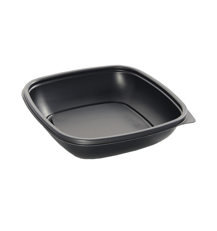 Barquette Plastique PP Noir 500ml 16,5x16,5x4cm (300 Utés) Barquette Plastique PP Noir 500ml 16,5x16,5x4cm (300 Utés)