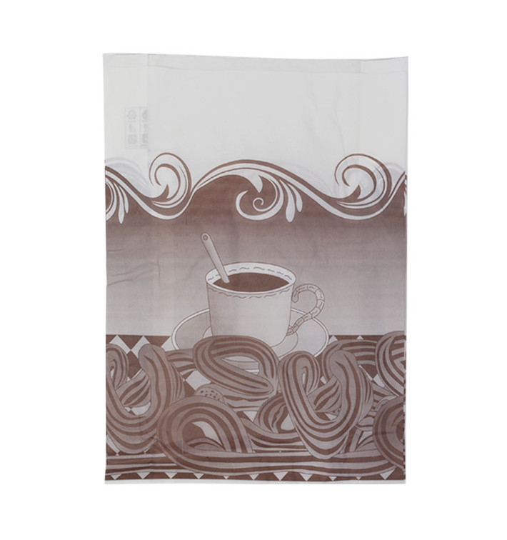 Sac Pour Churros Ingraissable 22+12x36cm (250 Utés) Sac Pour Churros Ingraissable 22+12x36cm (250 Utés)