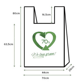 Sac à Bretelles 70% Recyclé 70x80cm 50µm (300 Utés)