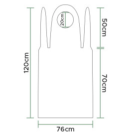 Tablier Polyéthylène 20 Microns 120x76cm Rouge (100 Utés)