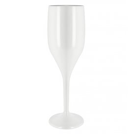 Flûte Réutilisable à Champagne SAN Blanc 150ml (6 Unités)
