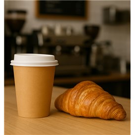 Gobelet Carton 9 Oz/280ml Kraft-Kraft Ø8,1cm (50 Utés)