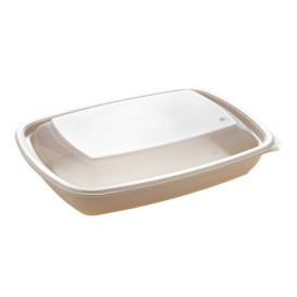 Couvercle pour Barquette Noir et Crème 23x16,5cm (75 Utés)