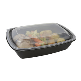 Couvercle pour Barquette Noir et Crème 23x16,5cm (75 Utés)