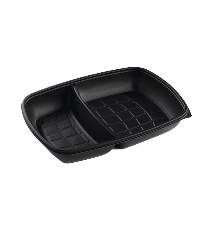 Barquette Plastique PP 2C Noir 1300ml 28x20x4cm (50 Utés) Barquette Plastique PP 2C Noir 1300ml 28x20x4cm (50 Utés)