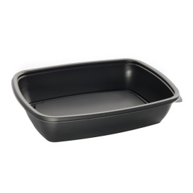 Barquette Plastique PP Noir 900ml 23x16,5cm (300 Utés)