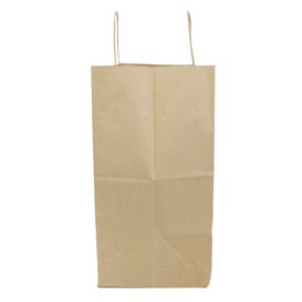 Sac Papier Kraft avec Anses Plates 70g/m² 26+18x26cm (250 Utés)