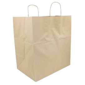 Sac en papier avec Anses Kraft 120g/m² 36+24x39cm (200 Utés)