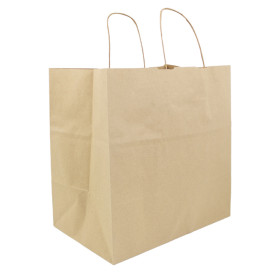 Sac en papier Kraft Hawanna avec Anses 100g/m² 32+20x32cm (50 Utés)