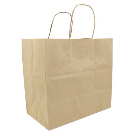 Sac en papier Kraft Hawanna avec Anses 100g/m² 28x16x27cm (250 Utés)