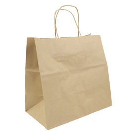 Sac en papier Kraft Hawanna avec Anses 100g/m² 28+16x27cm (50 Utés)