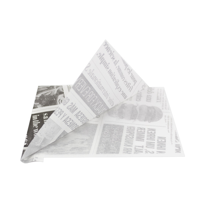 Sachet Ingraissable Ouverture latérale "News" 15x16cm (4000 Utés) Sachet Ingraissable Ouverture latérale "News" 15x16cm (4000 Utés)