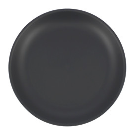 Assiette Réutilisable Durable PP Minéral Anthracite Ø21cm (6 Utés)