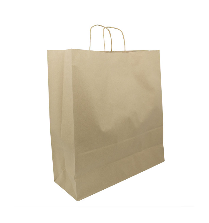 Sac en Papier Kraft Marron avec Anses 100g/m² 44+15x46cm (25 Utés) Sac en Papier Kraft Marron avec Anses 100g/m² 44+15x46cm (25 Utés)