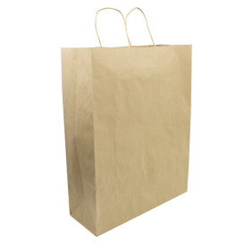 Sac en papier Hawanna avec Anses KRAFT 100g/m² 32x12x41cm (50 Utés)