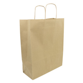 Sac en papier avec Anses Kraft 100g/m² 32+12x40cm (250 Utés)