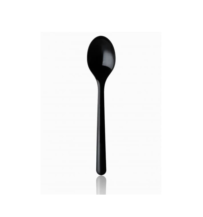 Cuillère Plastique Premium Noire 185mm 