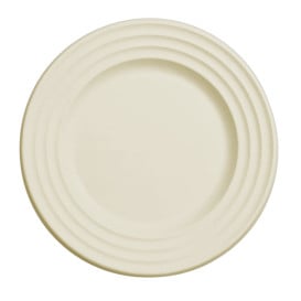 Assiette Canne à Sucre Premium Wave Naturel Ø23cm (500 Unités)