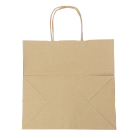 Sac en papier Kraft Hawanna avec Anses 100g/m² 28+16x27cm (50 Utés)