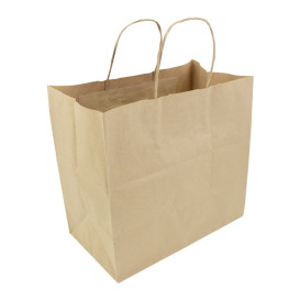 Sac en papier Kraft Hawanna avec Anses 100g/m² 28+16x27cm (50 Utés)