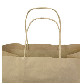 Sac en papier Kraft Hawanna avec Anses 100g/m² 28+16x27cm (50 Utés)
