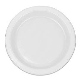 Assiette Plate Réutilisable Economique PS Blanc Ø17cm (450 Utés)